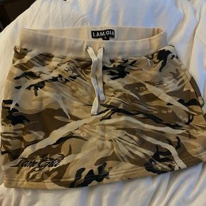 I.AM.GIA camo print mini skirt size S